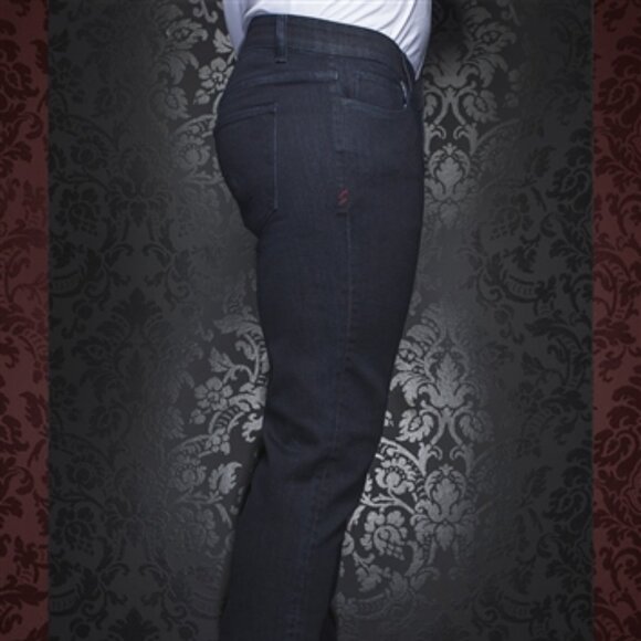 Au Noir Dean Amsterdam Slim Straight Dark Blue Denim Jeans - Size 35 - Picture 7 of 14